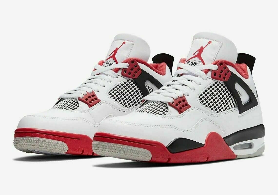 Nike Air Jordan 4 Retro Shoes Fire Red 